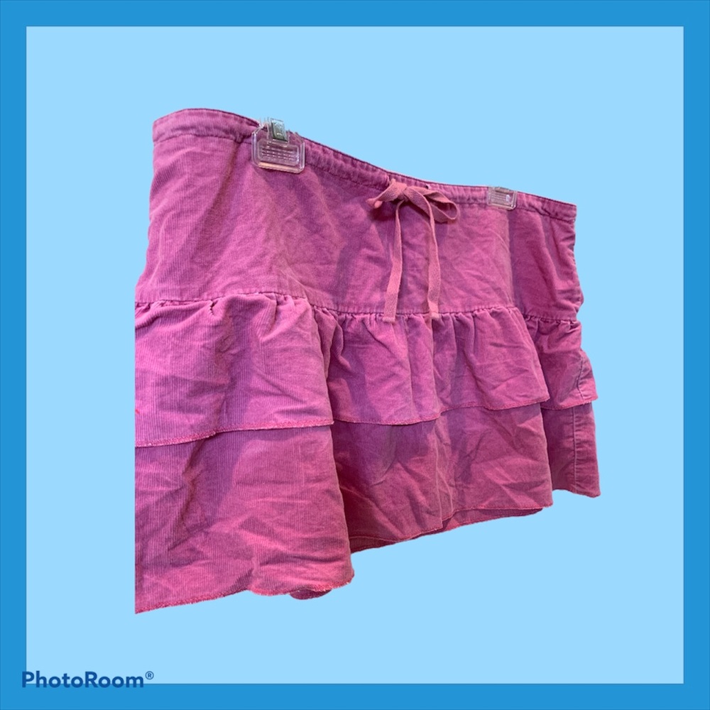 velour mini skirt